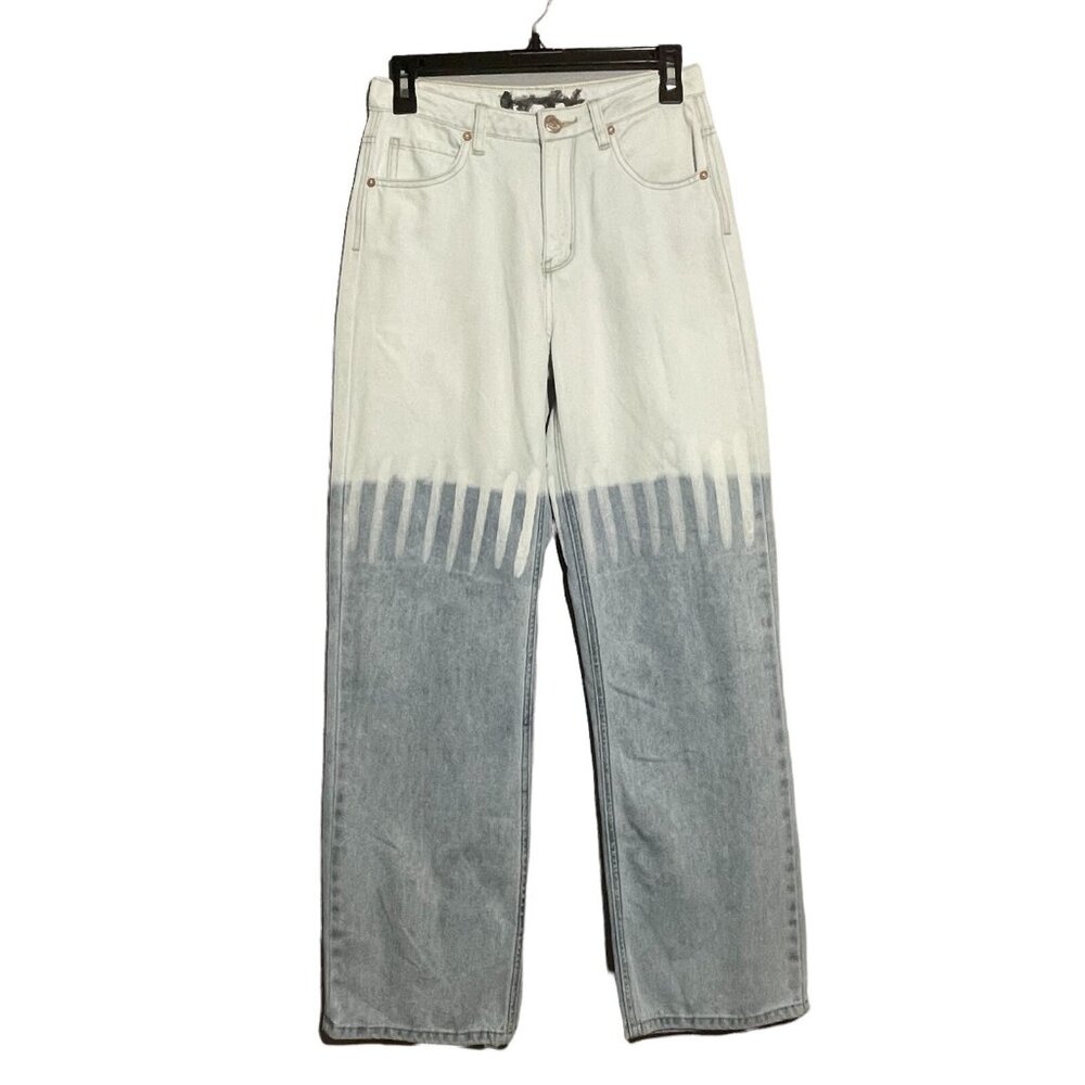 Copperflash Jeans Skate Straight Boyfriend Women Size 2 Two Tone Retro Hipster